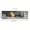 1pc Golden Canvas Painting, Stunning Six Running Horses Wall Art for Home Decor, Room Decor, and Bedroom Decor, Perfect for Animal Lovers and Art Enthusiasts