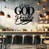 Matthew 19:26 Inspirational Metal Wall Art - 14.9"x15.7" Christian Bible Verse Decor, Unique Modern Home Accent, Perfect Housewarming Gift