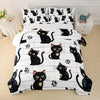 Kawaii Cute Cat Print Duvet, All Season Bedding Set For Bedroom Bed Decor, Animal Cute Comforter Set - 1 Comforter With 2 Pillowcases