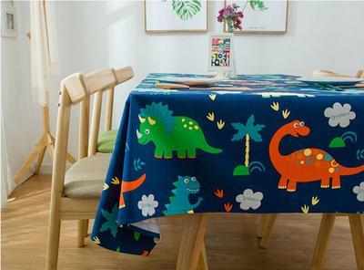 Cotton thickening tablecloth personality cartoon dinosaur children's room cover towel active tea table cloth table cloth one generation