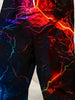 Lightning Print Elastic Waist Sporty Pants, Casual Baggy Drawstring With Pockets Pants For Every Day, Women's Clothing
