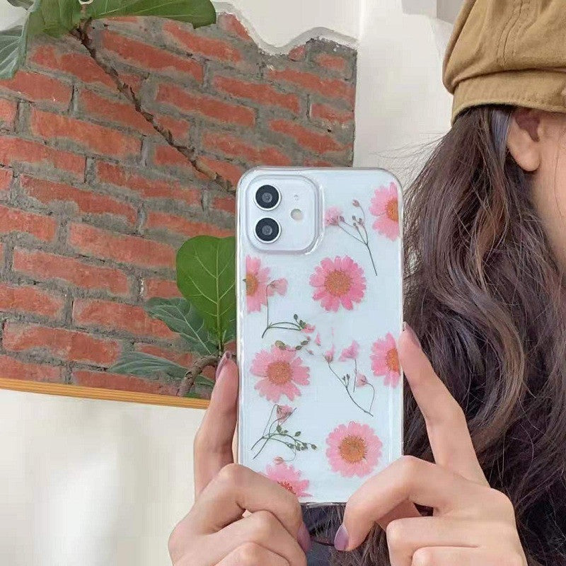 Epoxy Daisy Immortal Flower IPhone13Pro Mobile Phone Case Suitable