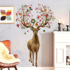 Reindeer Christmas Wall Decals - Self-Adhesive, Removable PVC Stickers for Living Room & Bedroom Decor, for Christmas