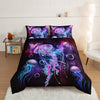 3pcs Fashion Comforter Set (1 * Comforter + 2 * Pillowcase, No Core), Starry Sky Jellyfish Print Bedding Set, Soft And Comfortable Skin-friendly For Bedroom, Guest Room