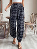 Tribal Print Fitted Bottom Joggers, Casual High Waist Pants For Spring & Summer, Women's Clothing