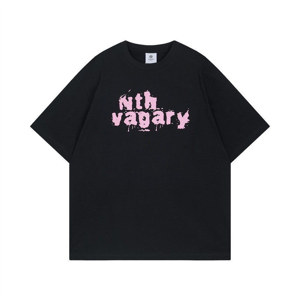 Graffiti Letter Short Sleeve T-shirt High Street Hip Hop
