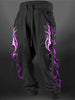 European and n men&#039;s casual daily 2024 wide 3D printed casual pants