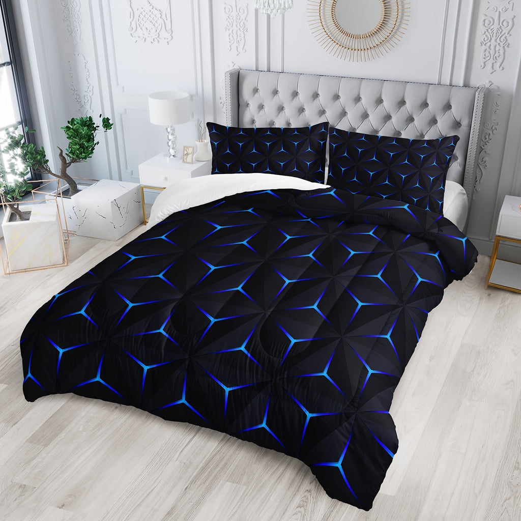 3pcs Goth Bedding Sets Comforter, Boho Comforter Set, Bohemian Bedding Comforter Set, Gothic Bedding Decor Comforter Set Western Boho Hippie (1*Comforter + 2*Pillowcase, Without Core)