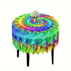 Colorful Vortex Circular Tablecloth - 63" Waterproof Polyester, Vibrant Design for Dining, Picnics, BBQs & More - Easy Care, Perfect for Indoor/Outdoor Use