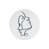 Character Couple Head Wall Decoration Silhouette Abstract Line Metal Iron Art
