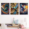 3pcs 15.7*23.6in/40cm*60cm Frameless Modern Watercolor Hummingbird Wall Art Canvas Painting Art for Living Room Cuadros Decor No Frame