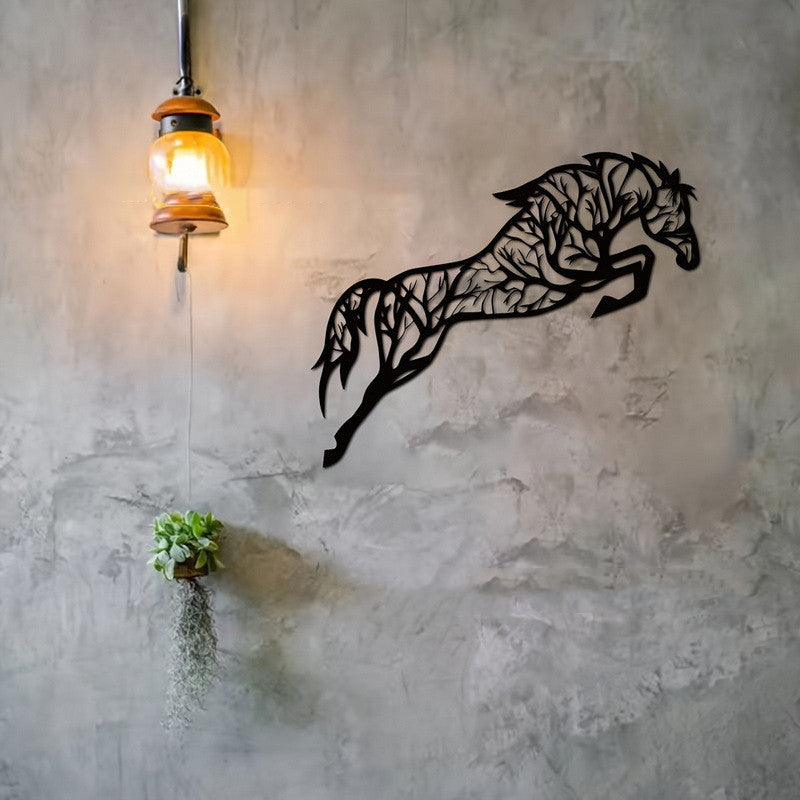 Geometric Metal Horse Wall Art Family Office Decorations
