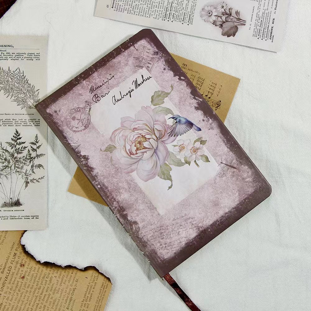Kraft Paper Journal Book A5 Retro Coloring Page Illustration Artistic