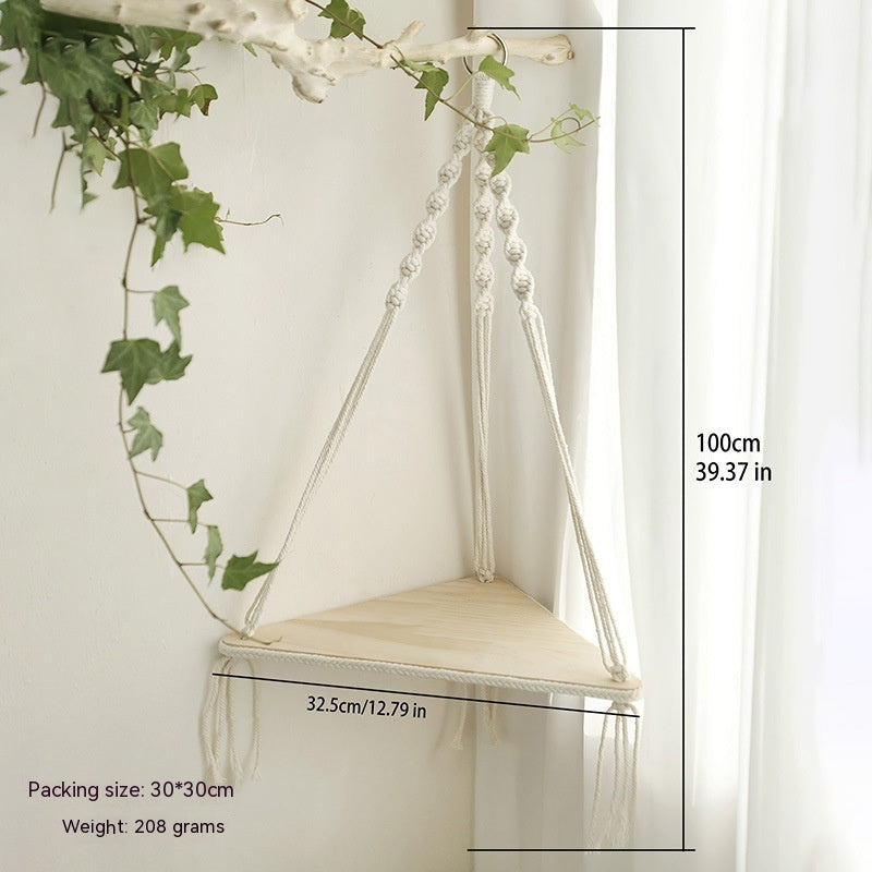 Bohemian Hand-woven Tassel Triangle Flower Pot Rack