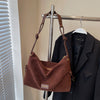 Retro Frosted Leather Maillard Color Bag For Women