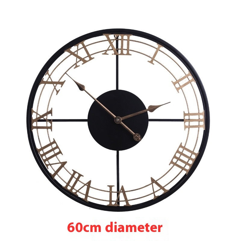 Creative Simple Square Iron Clock Living Room Mute Decoration