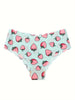 8 Pcs Seamless Fruit & Vegetables Print Briefs, Ultra-Comfy Stretchy Intimates Panties with Breathable Fabric for Women