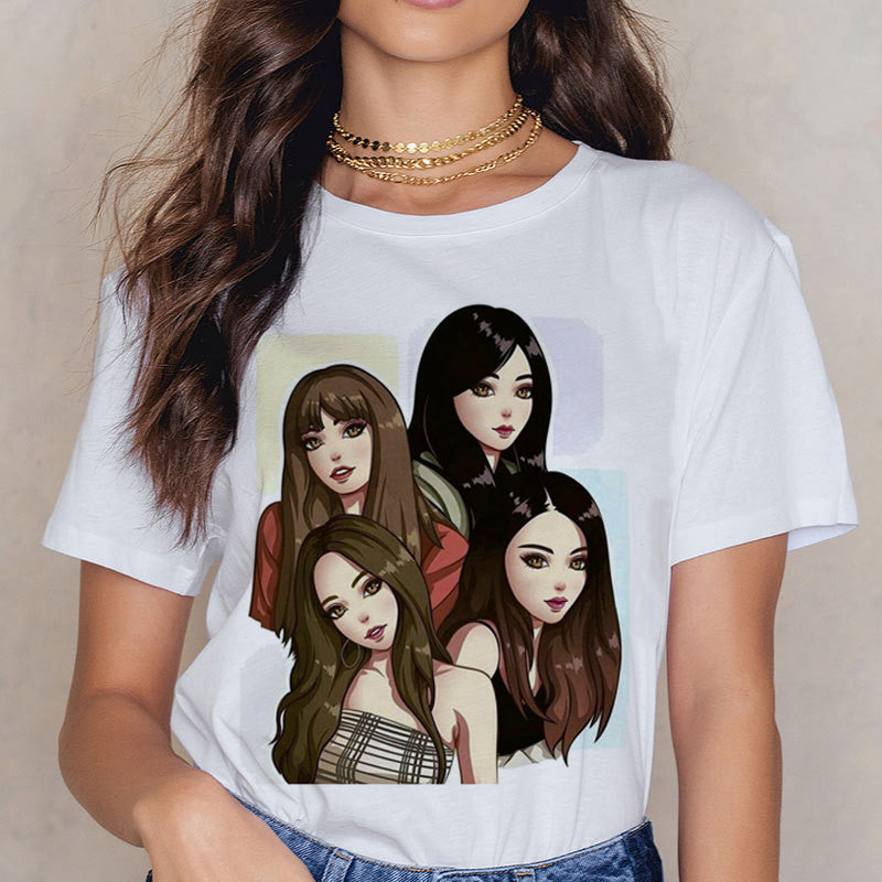 Printed short sleeve T-shirt for men and women
