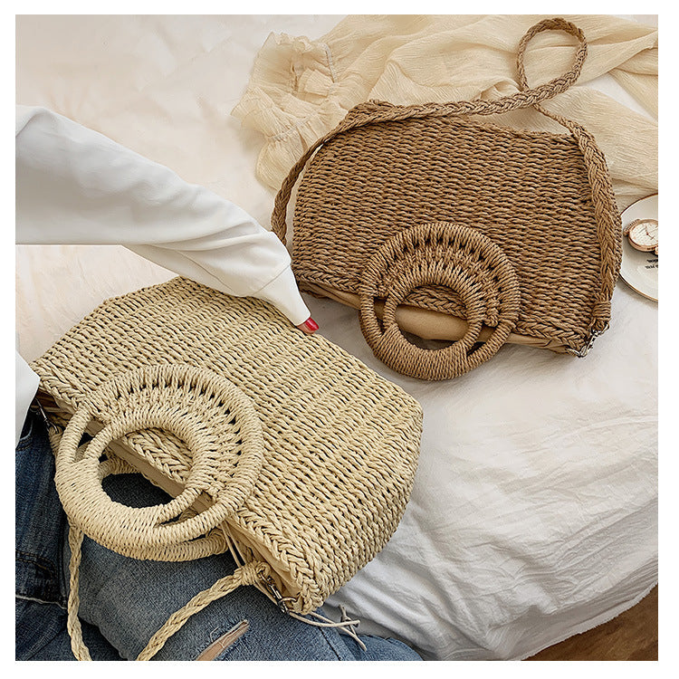 One Shoulder Crossbody Woven Bag