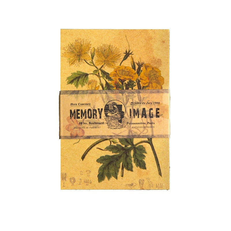 Artistic Retro Plant Flower Journal Decoration Base Paper
