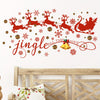 Christmas Cheer Wall Decals - Santa, Reindeer & Snowflake Designs | PVC Stickers for Bedroom, Living Room & Study | Festive Home Decor