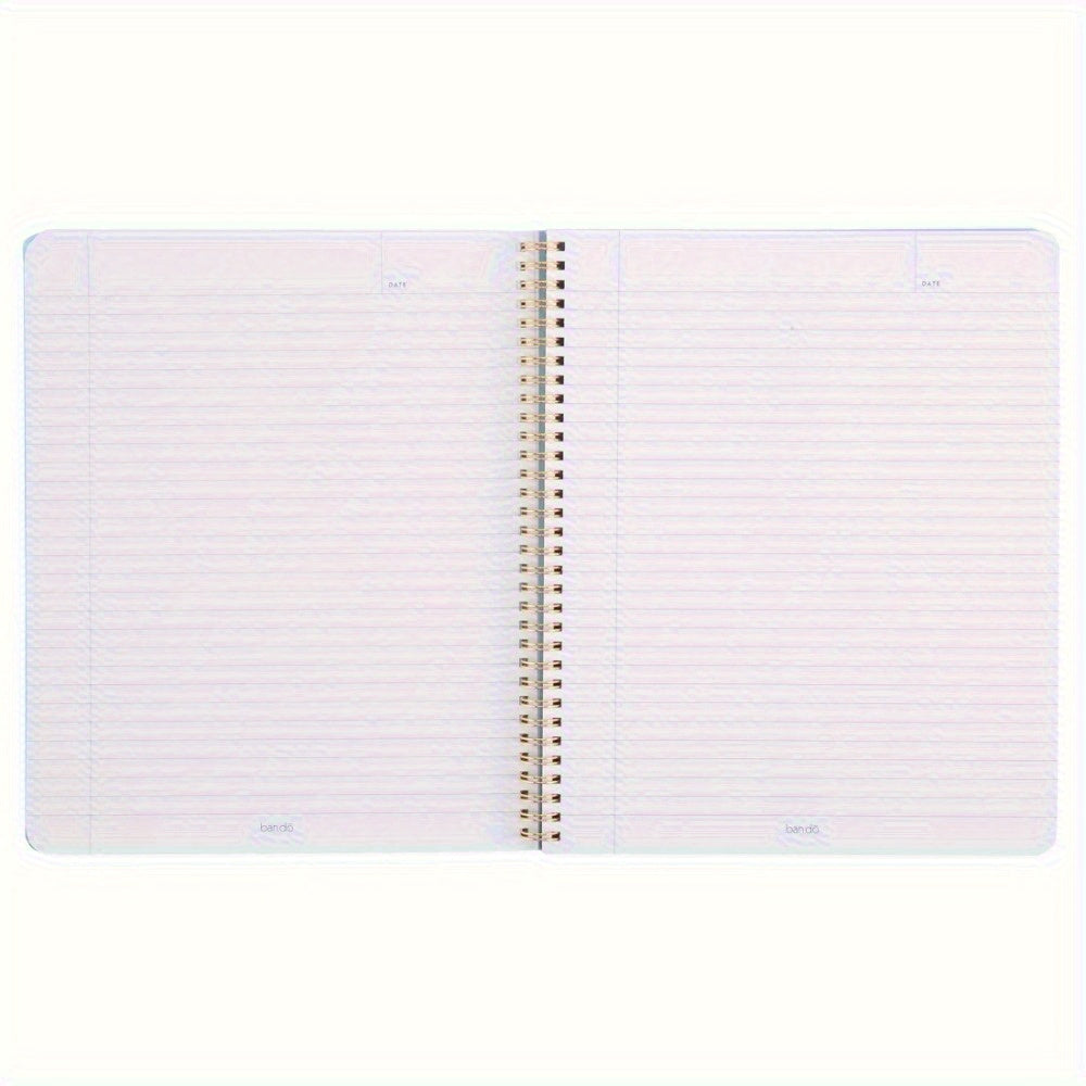 Strawberry-Themed Large Spiral Notebook with Pockets, 11x9", 160 Lined Pages - Perfect for Journaling & Office Supplies