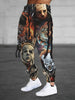 1pc Men's Vintage Horror Movie Print Polyester Sweatpants with Pockets - Knit Fabric Casual Athletic Pants, Regular Fit, All-Season Adult Joggers - For Men - Suitable for Casual Wear, Sports & Loungewear - Great Gift for Movie Buffs & Casual Fashion Lover