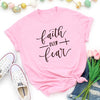 Faith Over Fear Christian T-Shirt Religion Clothing For Women Faith Shirt