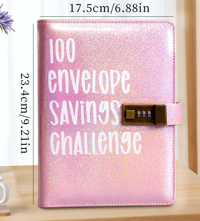 100 Days Saving Challenge Loose-leaf Password Journal Book