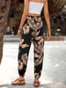 Chic and Durable Floral Print Baggy Joggers: Comfortable, Easy-Care Women's Pants with Pockets for All Seasons