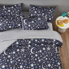 4/5Pcs Starry Sky Print Comforter Sets - Stain-Resistant, Hypoallergenic, And Lightweight Bedding For All Seasons - Twin/Queen Size Bed In A Bag With 100% Polyester Filling Halloween decor