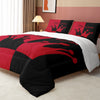 3Pcs Black And Red Crown Queen And King Comforter Set, Mr Mrs Comforter Set For Adults Couple Men Women, Valentine's Day Wedding Gifts, His And Hers Quilt Set 2 Pillowcases Bedroom Decor