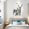 Creative Wall Stickers Elk Family Modern Nordic Style Living Room TV Decoration Wall Stickers