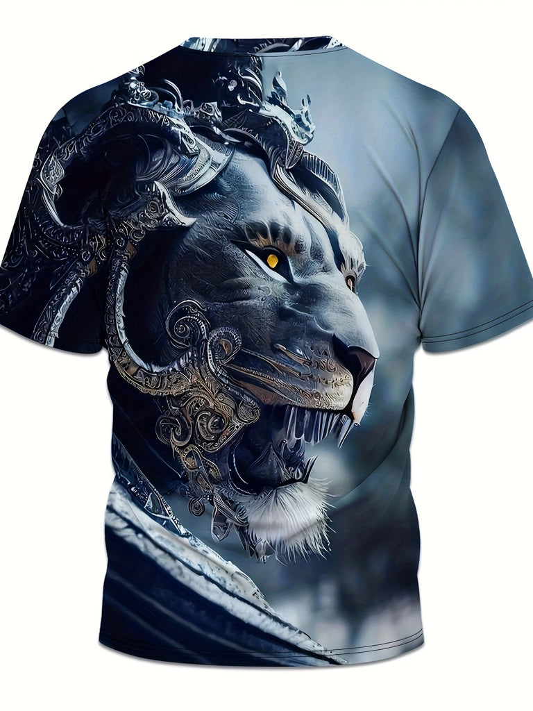 2024 Classic Design Men's T-shirt 3D Digital Print HD Pattern, Comfortable Round Neck Short Sleeve for Men's Summer