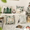 Christmas pillow covers - Festive Christmas Trees & Snowflakes Throw Pillow Covers - 4-Pack - Deck Your Halls in Cozy Cheer