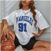 Los Angeles 91st Street Stadt Gedruckt T-shirt Weibliche C Su Antigen