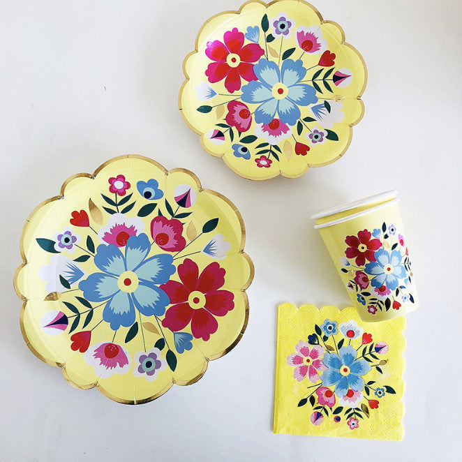 Chinese Style National Style Series Shaped Flowers High-end Party Paper Pallet