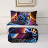 Leopard Comforter Set Rainbow Comforter, Cheetah Printed Bedding Set, Colorful Animal Duvet Set With 1 Comforter And 2 Pillowcases