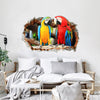 Broken Hole Wall Stickers Parrot Love Creative Home Decoration Background Wall Stickers