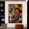 1pc Abstract African Art Print Modern Wall Art for Living Room and Bedroom Decoration Ready to hang Wooden Frame - Thickness 1.5inch