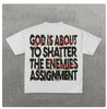 Hip Hop Pattern Printed T-shirt Large Profile Gothic Top