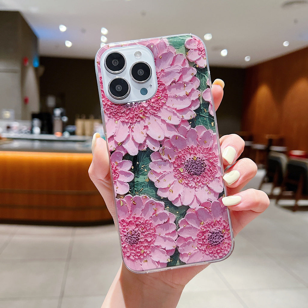 Oil Painting Art Flower Epoxy Soft Phone Case