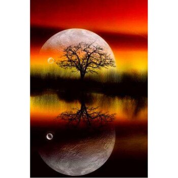 Moonlight Tree Color Collection 5D Diamond Painting Kit