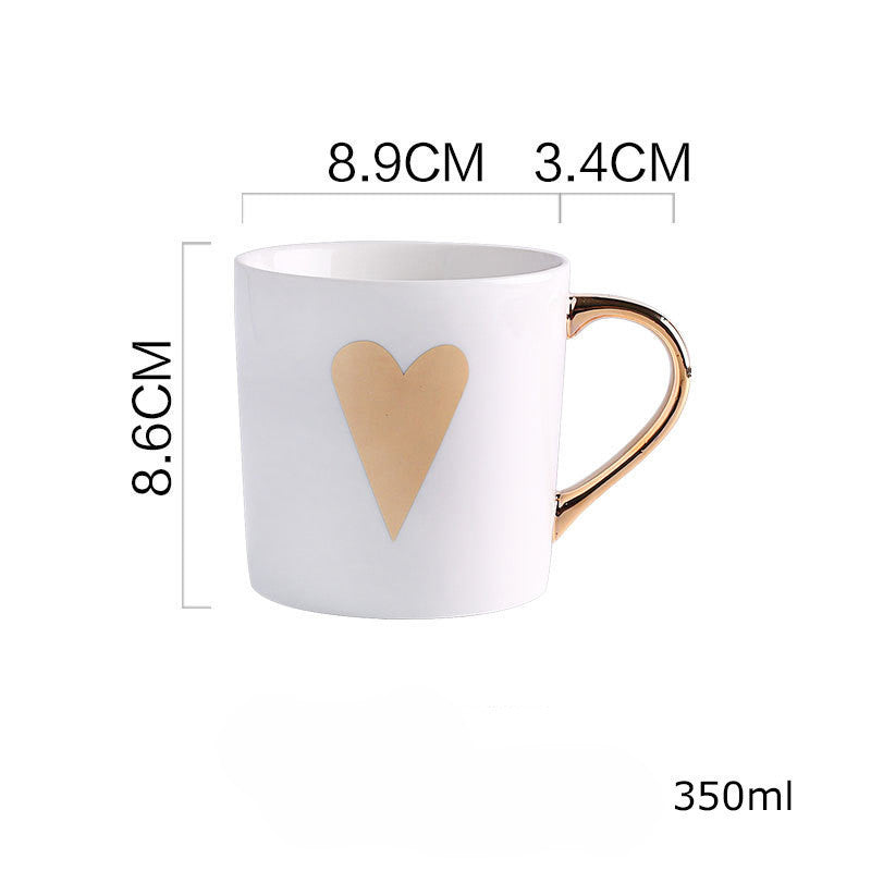 Ceramic Painted Gold Mug Cups For Men And Women