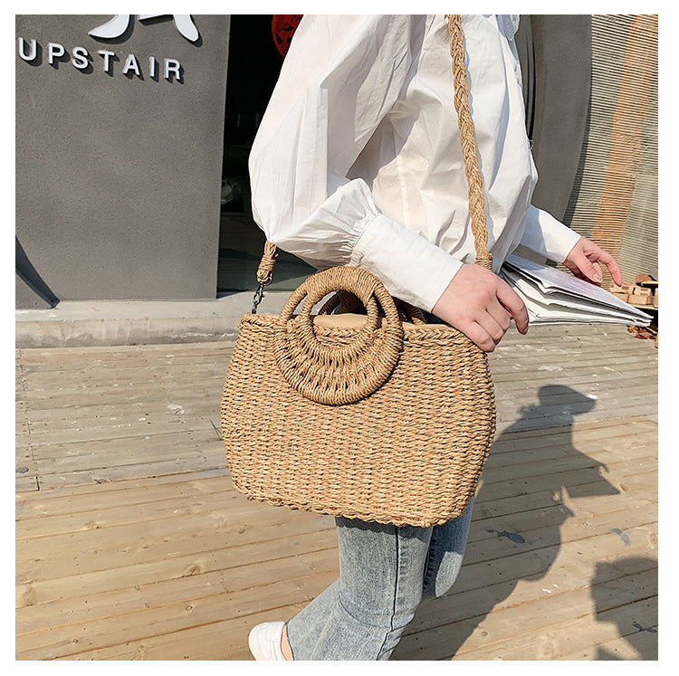 One Shoulder Crossbody Woven Bag