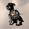 Dog vinyl record wall clock