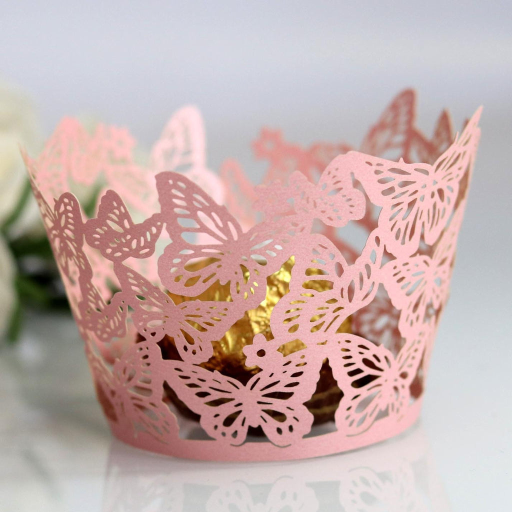 Direct Selling Wedding Baking Cake Paper Cups Hollow Surrounding Border Butterfly Cup Cake Zhejiang Factory In Stock Wholesale