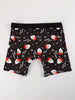 Men'S Christmas Boxer Briefs - Santa Claus & Snowman Print - 95% Polyester 5% Elastane High Stretch Knit Fabric - Breathable Comfortable Fashionable - Holiday Novelty Underwear (Pack of 1)