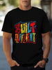 Men's Build DIFFERENT Graphic Printed T-shirt, Short Sleeved Round Neck T-shirt, Summer Outdoor Men's Clothing