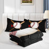 3Pcs Modern Fashion Polyester Comforter Set (1 * Comforter + 2 * Pillowcases, Core Not Included), Sports Theme Baseball Honeycomb Print Bedding Set, Soft And Comfortable Skin-friendly Comforter For Bedroom, Guest Room.